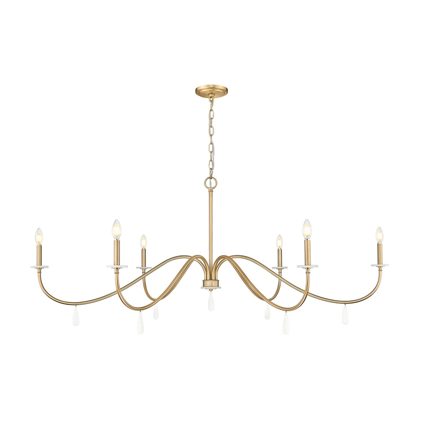 Toussant 6 Light Chandelier Modern Gold