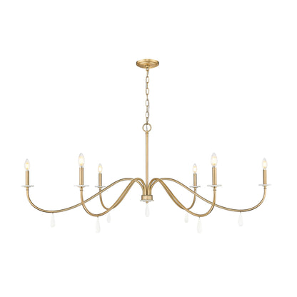 Toussant 6 Light Chandelier Modern Gold