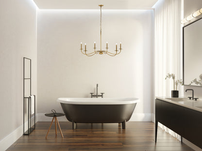 Arrington 6 Light Chandelier Rubbed Brass