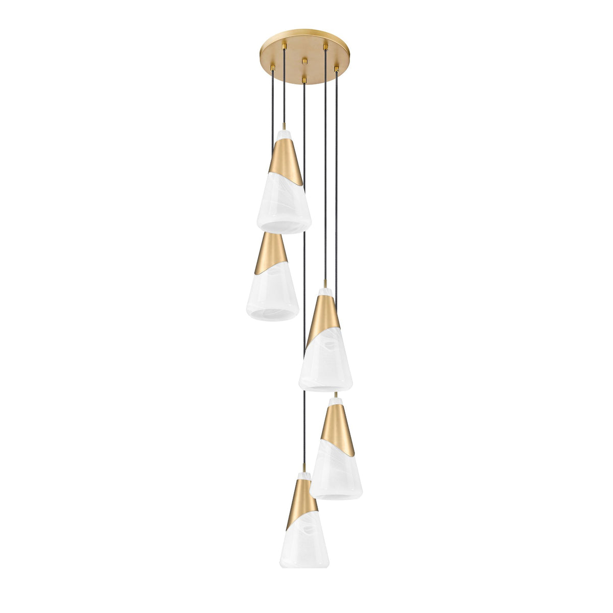 Aimie 5 Light Chandelier Modern Gold
