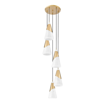Aimie 5 Light Chandelier Modern Gold