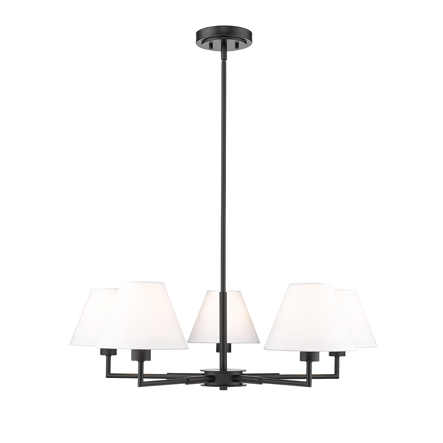 Leila 5 Light Chandelier Matte Black