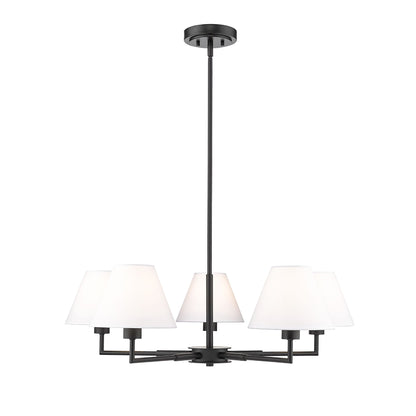 Leila 5 Light Chandelier Matte Black