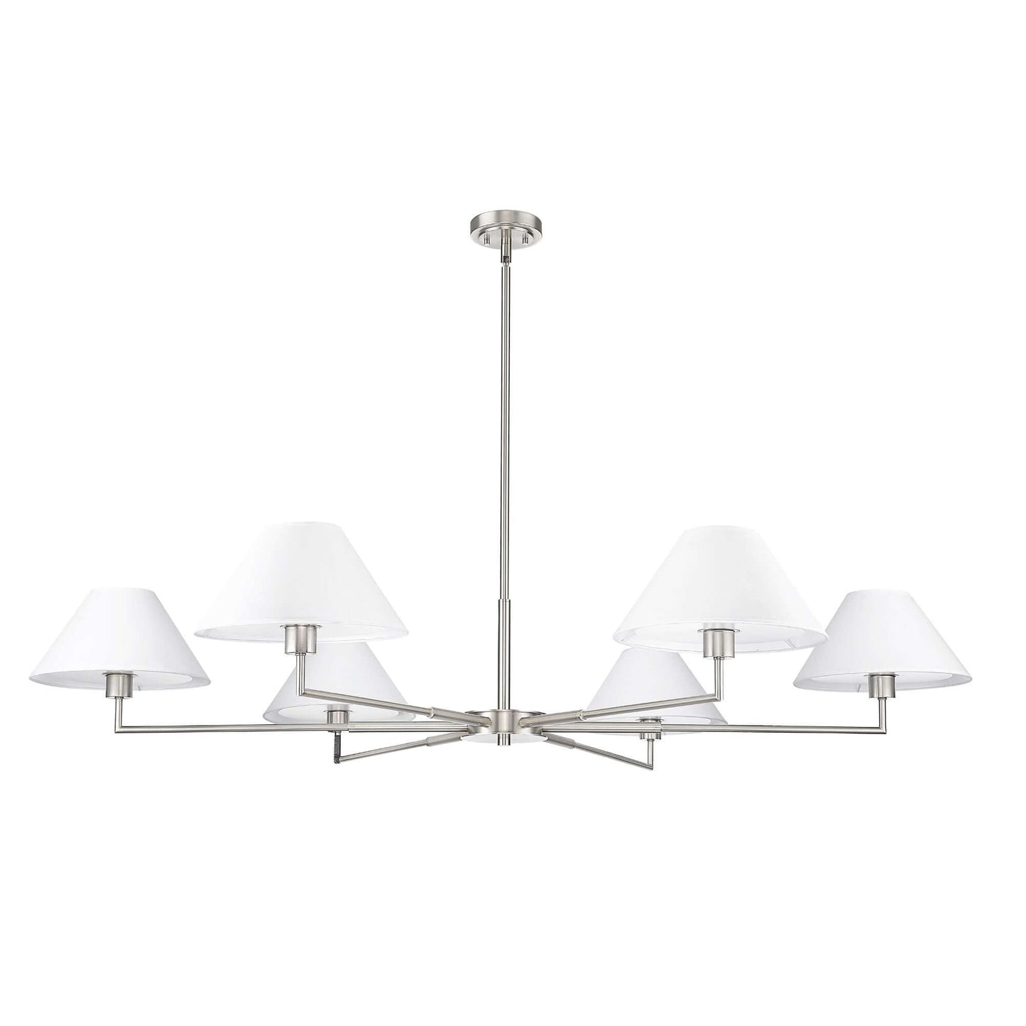 Leila 6 Light Chandelier Brushed Nickel