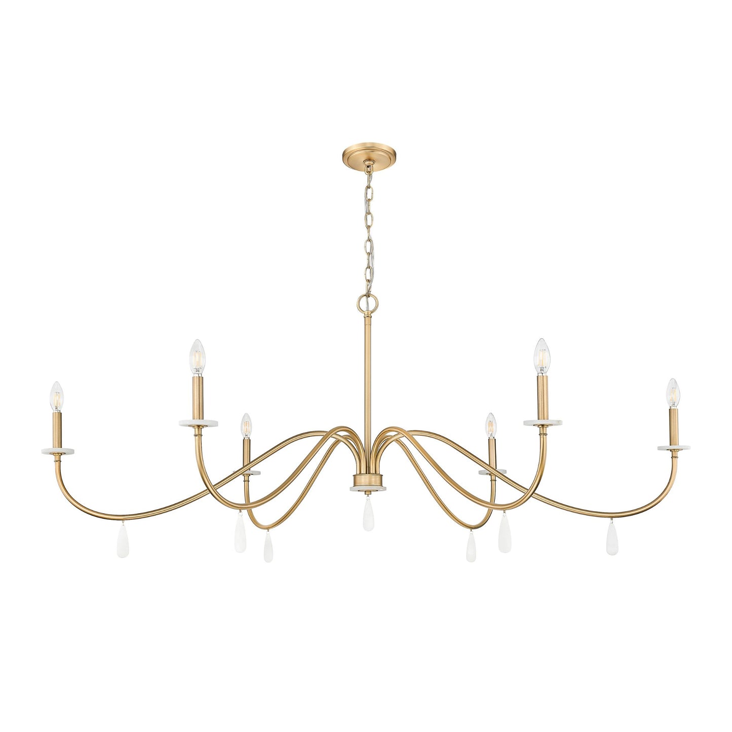 Toussant 6 Light Chandelier Modern Gold