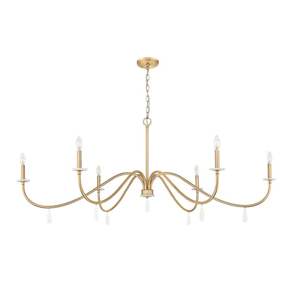 Toussant 6 Light Chandelier Modern Gold