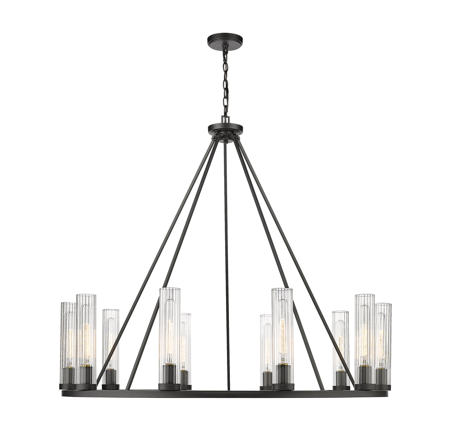 Beau 10 Light Chandelier Bronze
