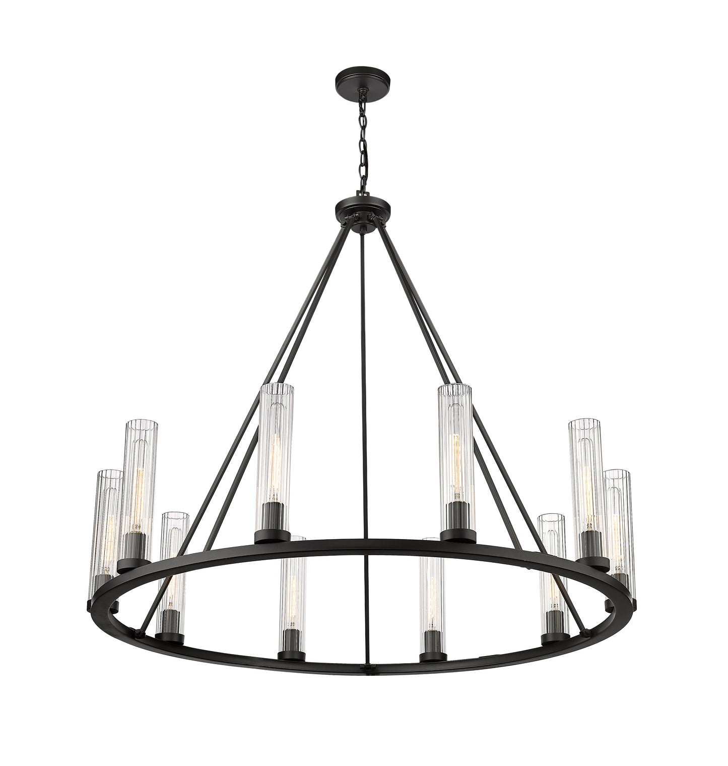Beau 10 Light Chandelier Bronze
