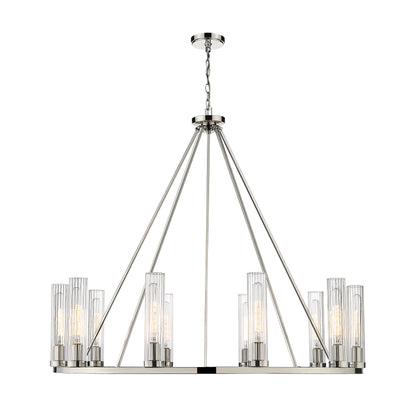 Beau 10 Light Chandelier Polished Nickel
