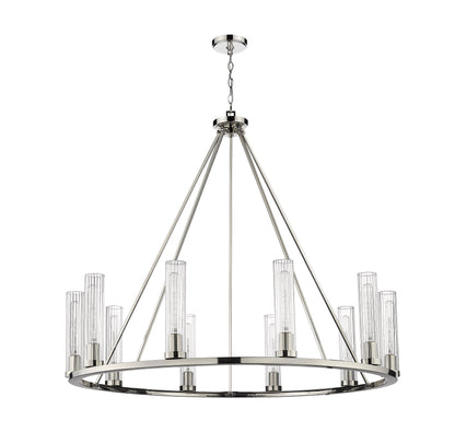 Beau 10 Light Chandelier Polished Nickel