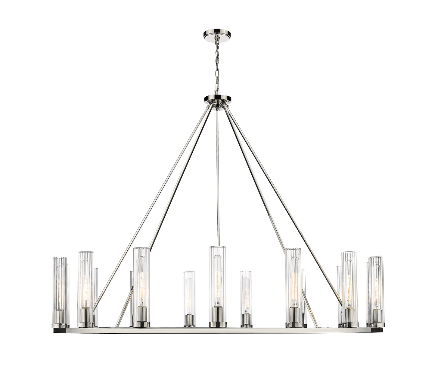 Beau 15 Light Chandelier Polished Nickel