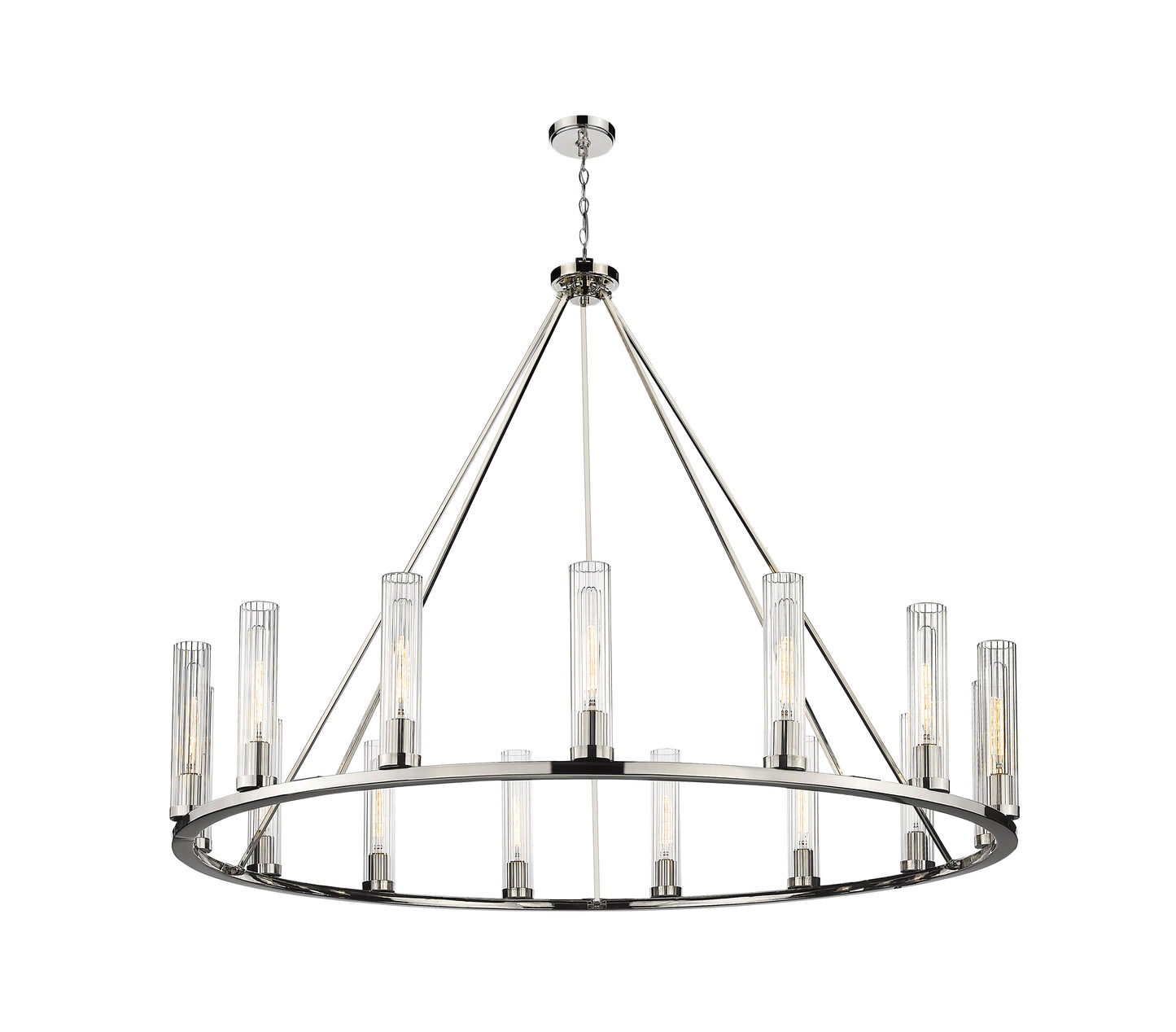 Beau 15 Light Chandelier Polished Nickel