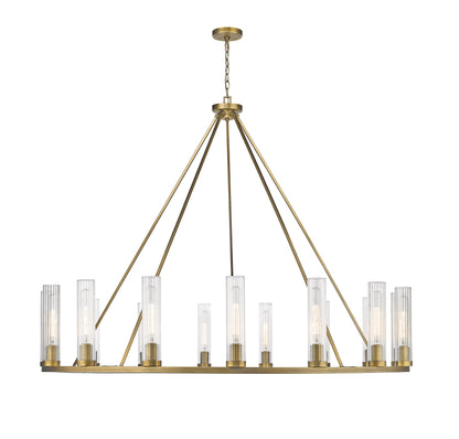 Beau 15 Light Chandelier Rubbed Brass