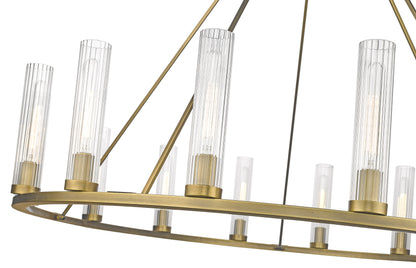 Beau 15 Light Chandelier Rubbed Brass