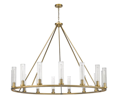 Beau 15 Light Chandelier Rubbed Brass