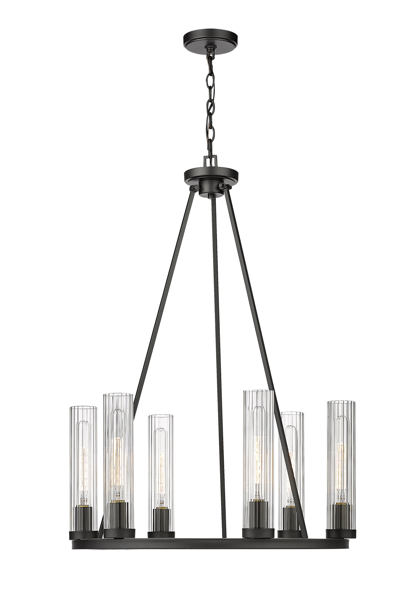 Beau 6 Light Chandelier Bronze