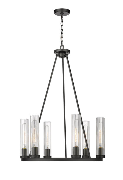 Beau 6 Light Chandelier Bronze