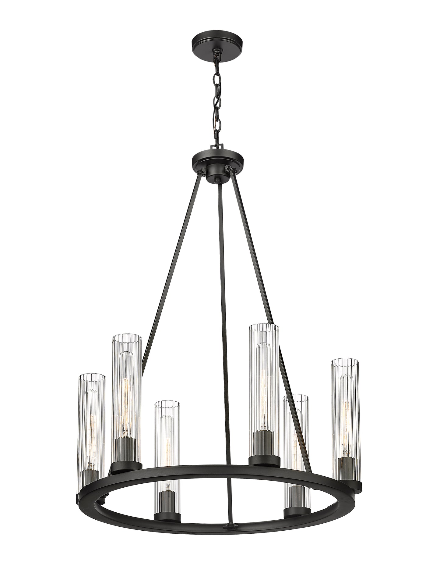 Beau 6 Light Chandelier Bronze