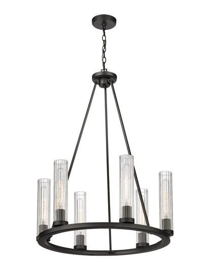 Beau 6 Light Chandelier Bronze