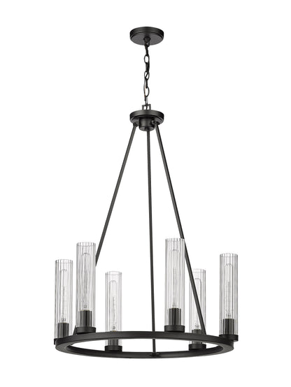 Beau 6 Light Chandelier Bronze