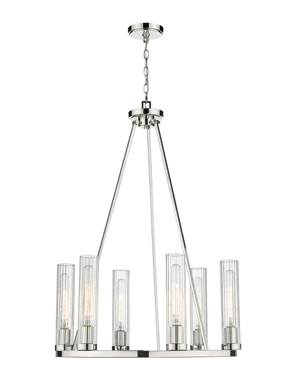 Beau 6 Light Chandelier Polished Nickel