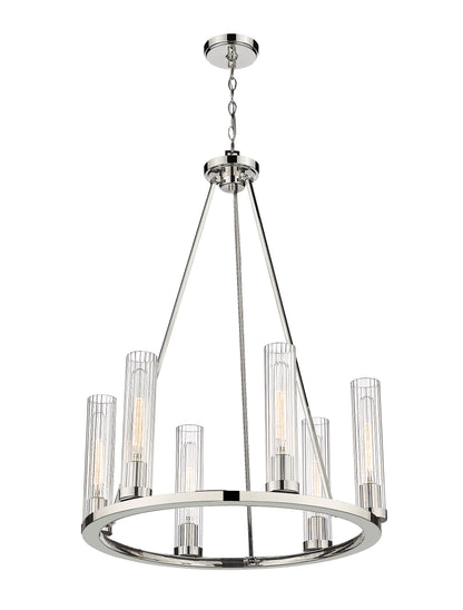 Beau 6 Light Chandelier Polished Nickel