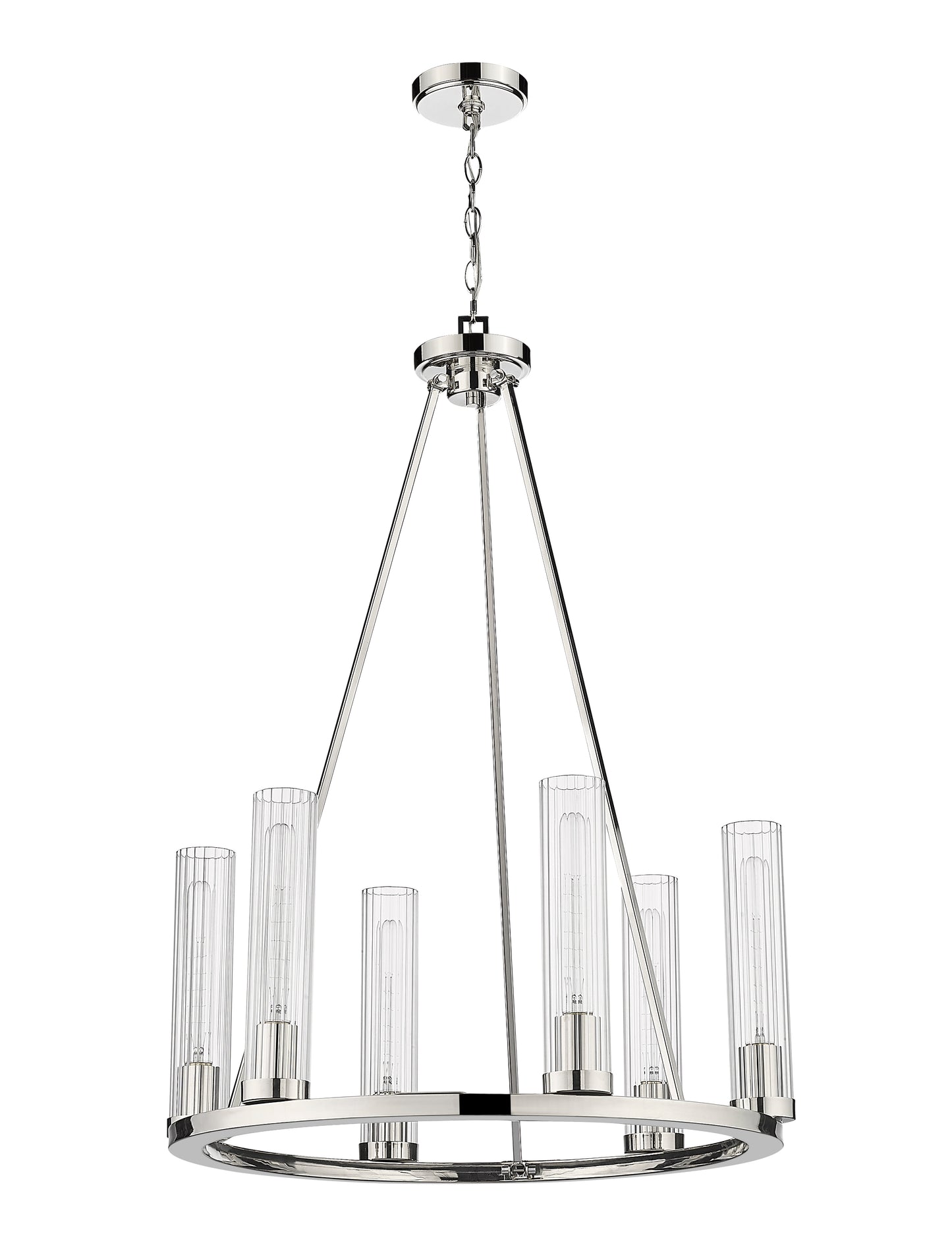 Beau 6 Light Chandelier Polished Nickel