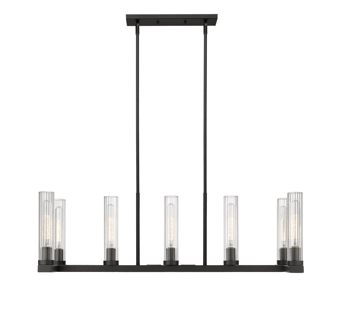 Beau 7 Light Linear Chandelier Bronze