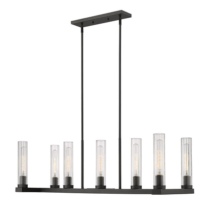 Beau 7 Light Linear Chandelier Bronze