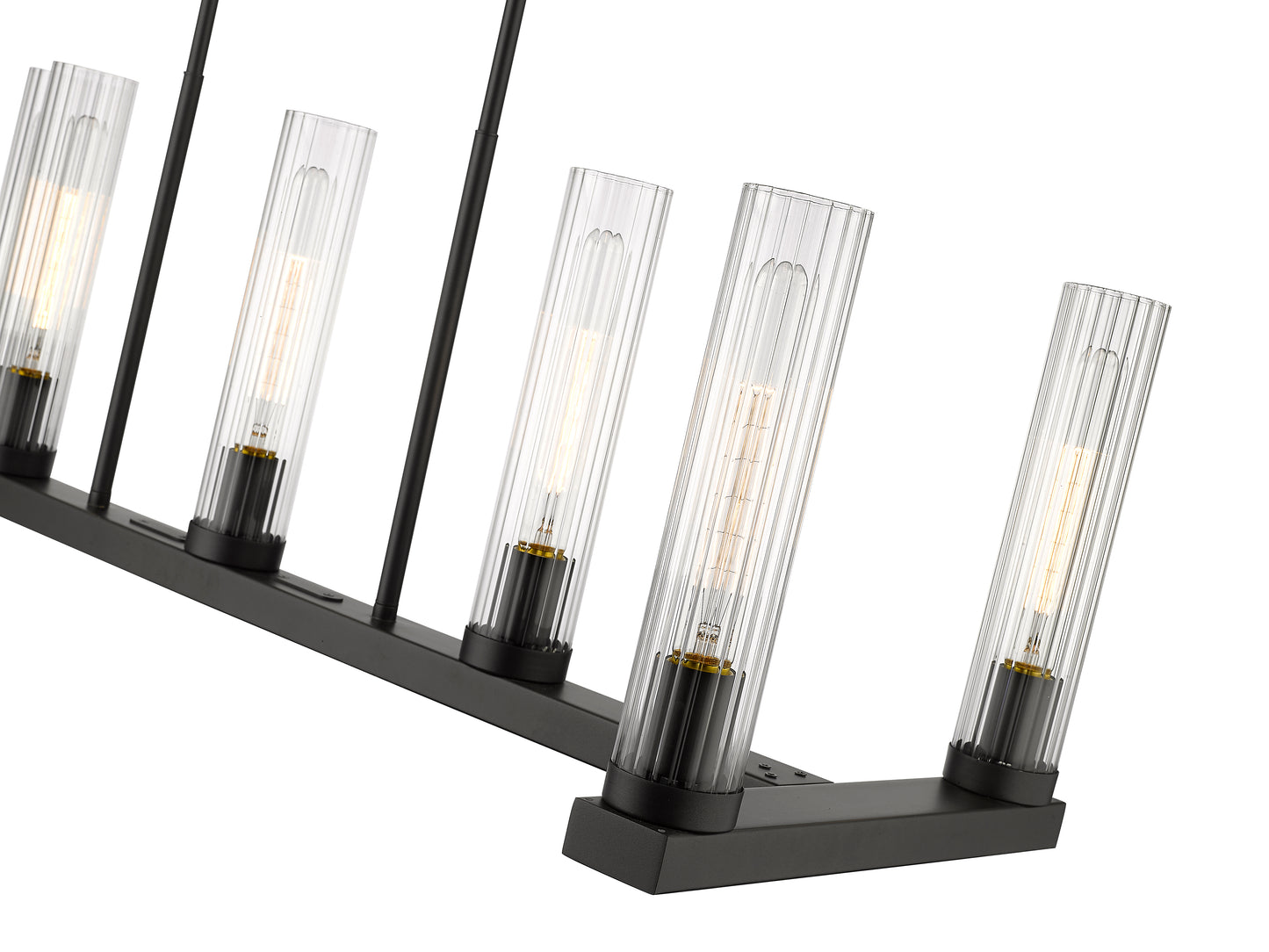 Beau 7 Light Linear Chandelier Bronze