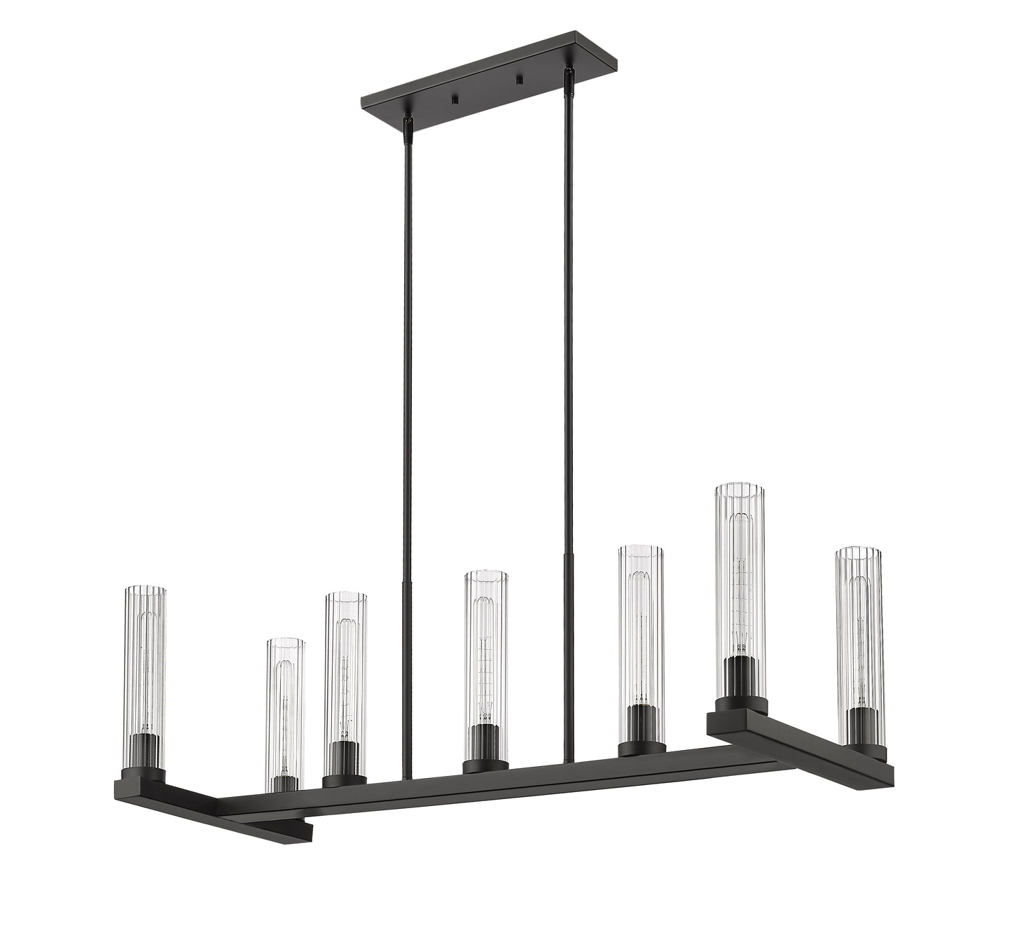 Beau 7 Light Linear Chandelier Bronze