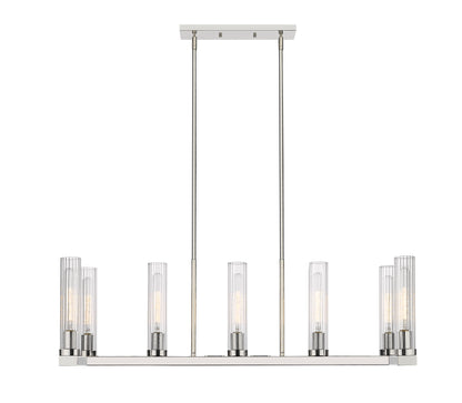 Beau 7 Light Linear Chandelier Polished Nickel