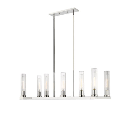 Beau 7 Light Linear Chandelier Polished Nickel