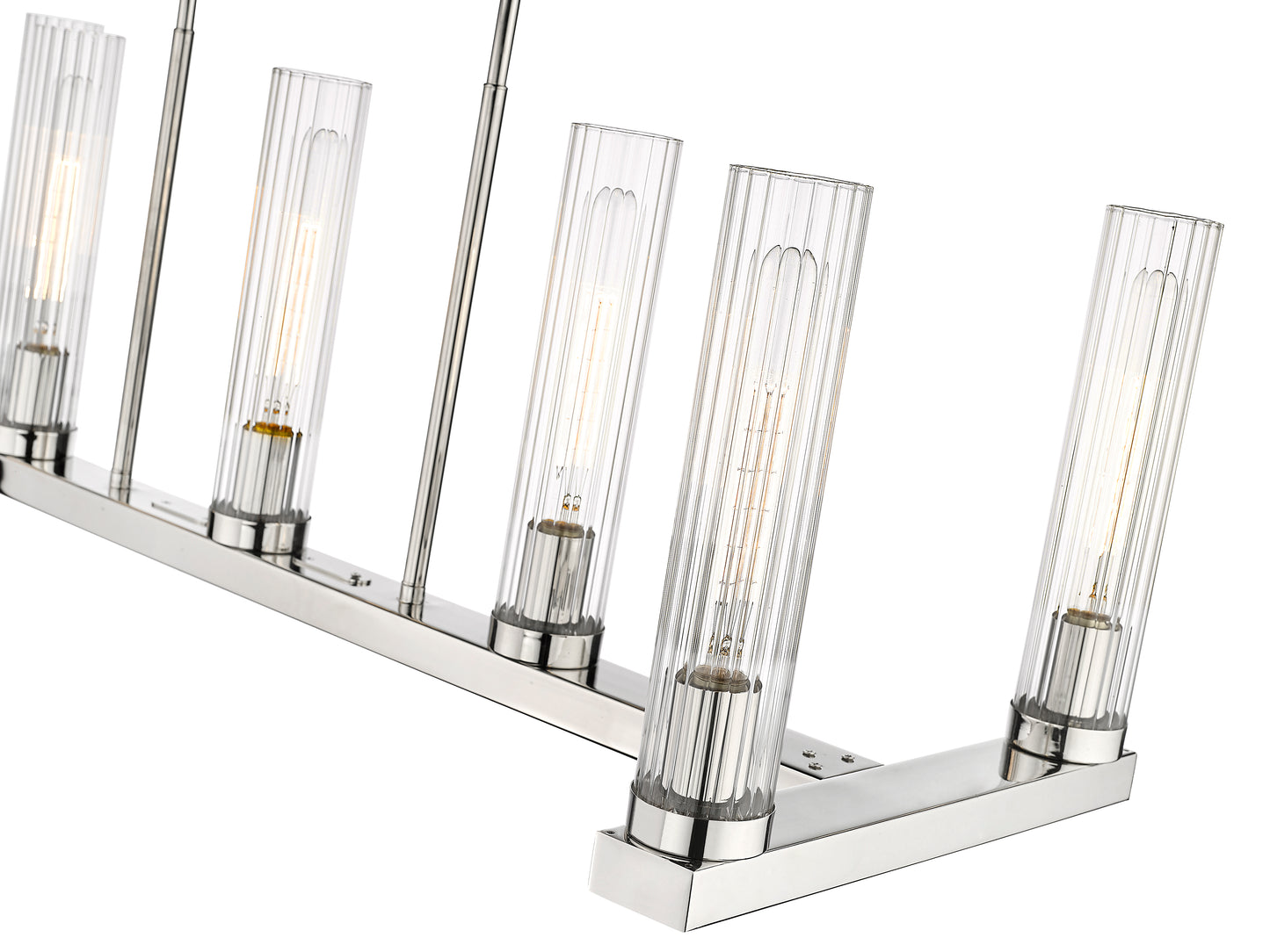 Beau 7 Light Linear Chandelier Polished Nickel
