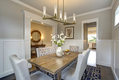 Beau 7 Light Linear Chandelier Rubbed Brass