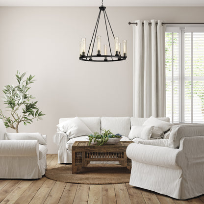 Beau 8 Light Chandelier Bronze