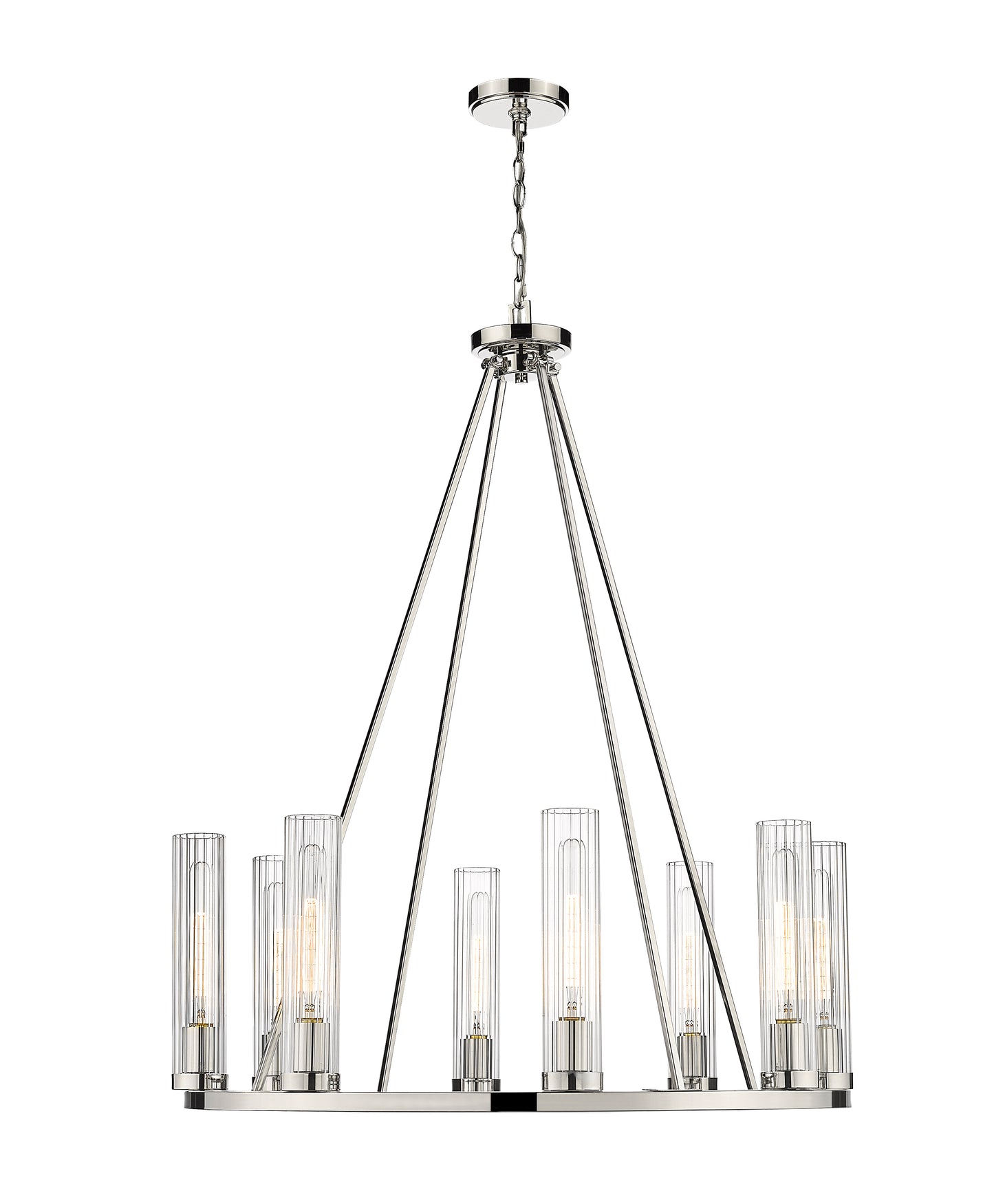 Beau 8 Light Chandelier Polished Nickel