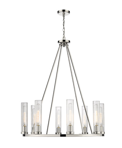 Beau 8 Light Chandelier Polished Nickel