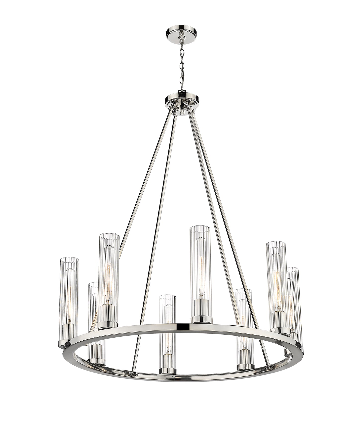 Beau 8 Light Chandelier Polished Nickel