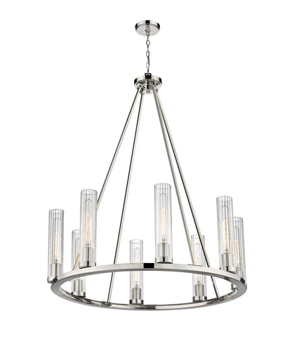 Beau 8 Light Chandelier Polished Nickel