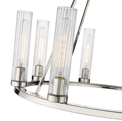 Beau 8 Light Chandelier Polished Nickel