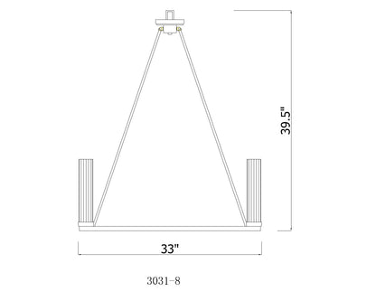 Beau 8 Light Chandelier Polished Nickel