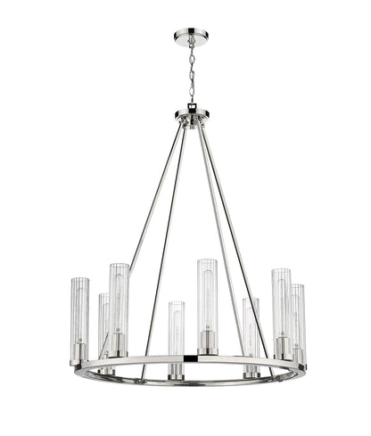 Beau 8 Light Chandelier Polished Nickel