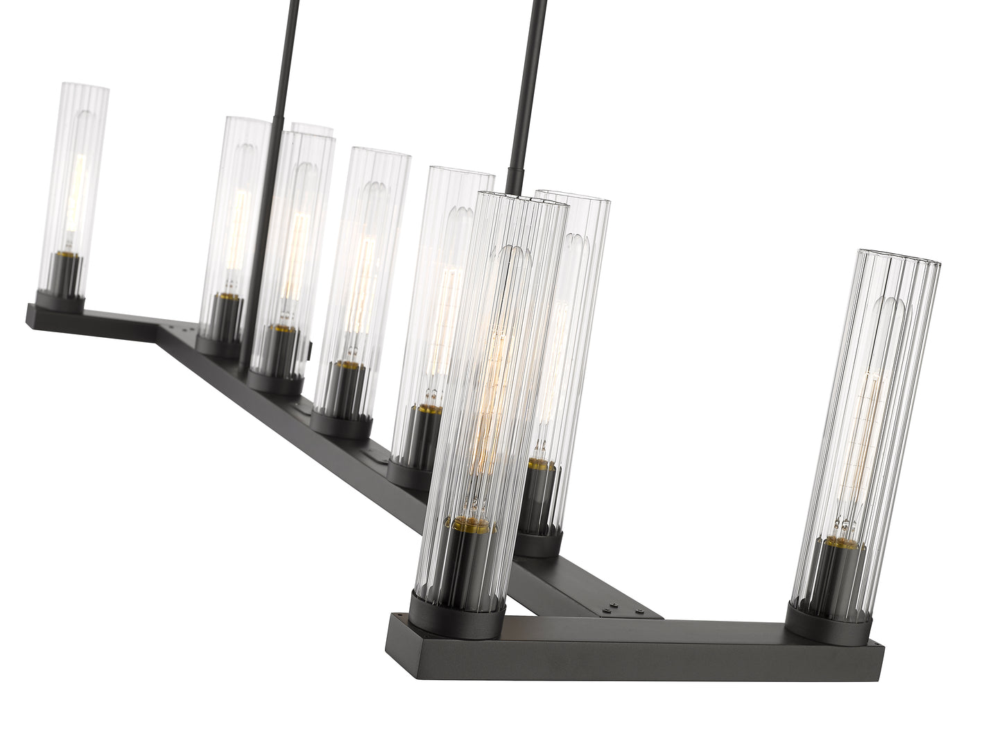 Beau 9 Light Linear Chandelier Bronze