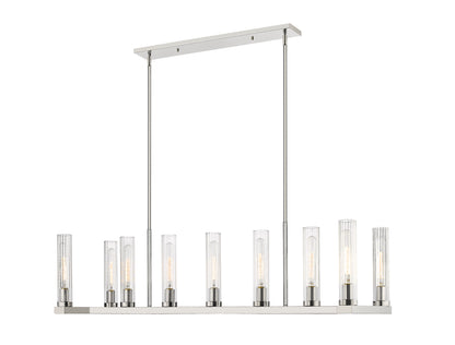 Beau 9 Light Linear Chandelier Polished Nickel