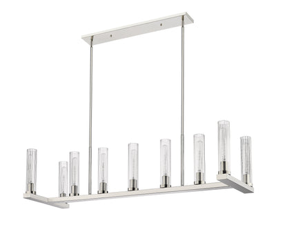 Beau 9 Light Linear Chandelier Polished Nickel