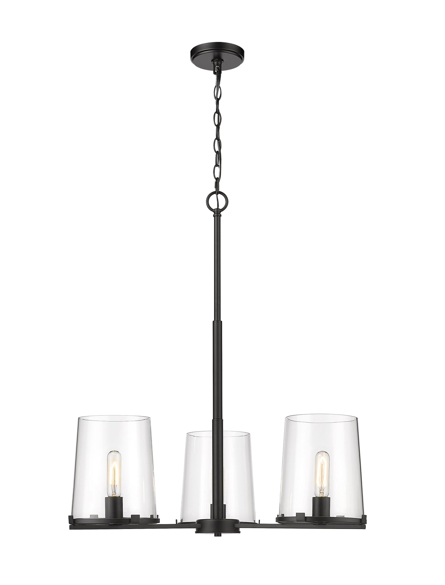 Callista 3 Light Chandelier Matte Black