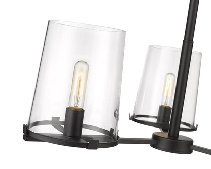 Callista 3 Light Chandelier Matte Black