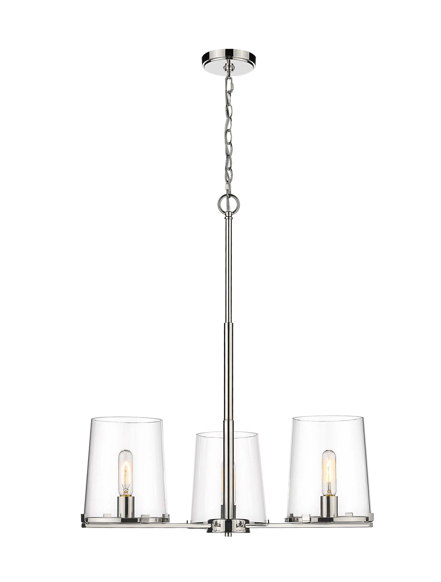 Callista 3 Light Chandelier Polished Nickel