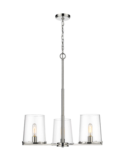 Callista 3 Light Chandelier Polished Nickel